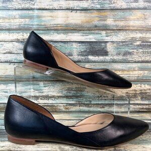 Marc Fisher Sunny 5 D'Orsay Flats Womens 6 Black Leather Pointed Toe Loafer Shoe